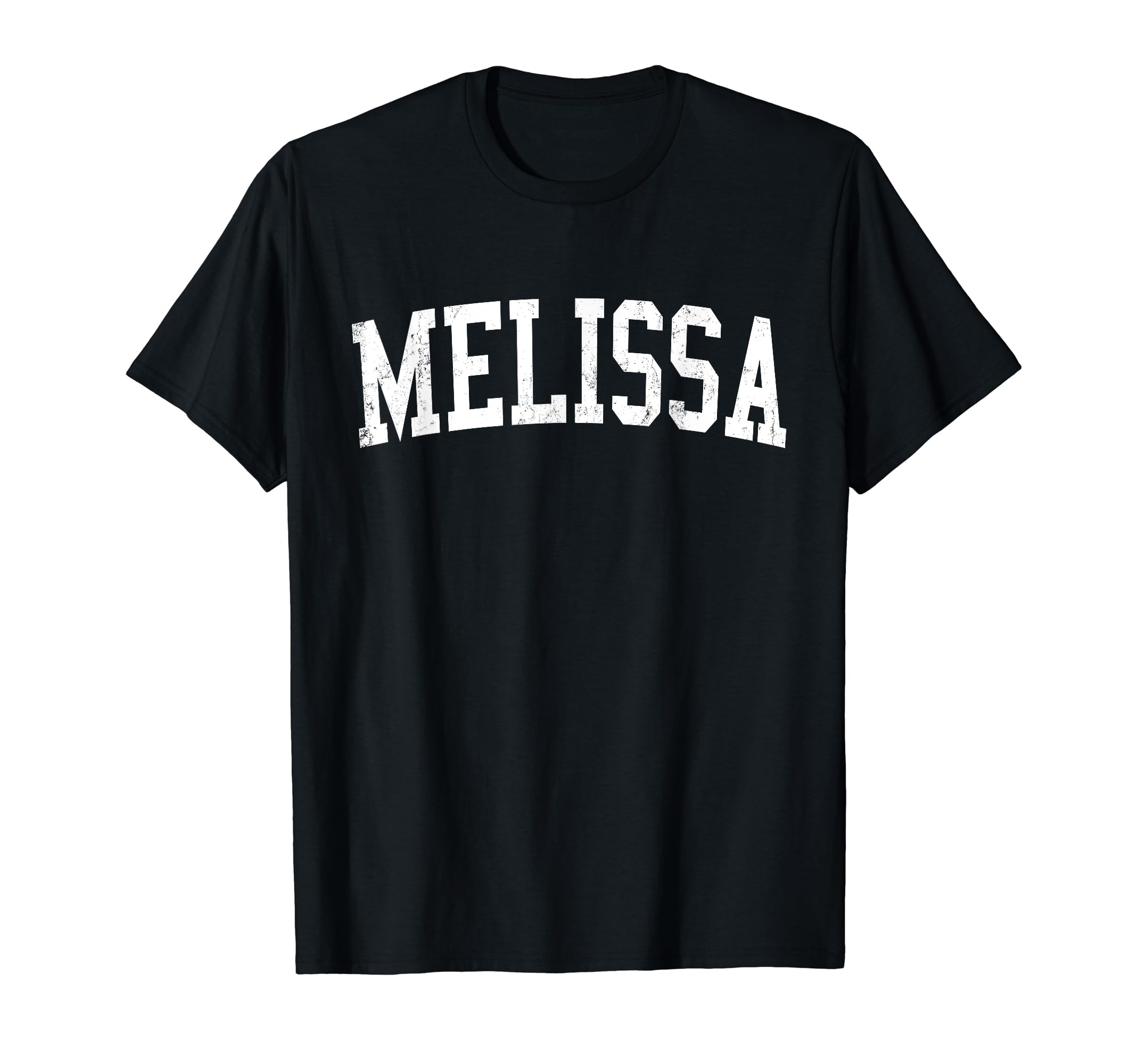 Melissa Tx Distressed White Varsity T-Shirt - Fun Novelty Design Men Women - T-Shirt, Sweatshirt, Hoodie