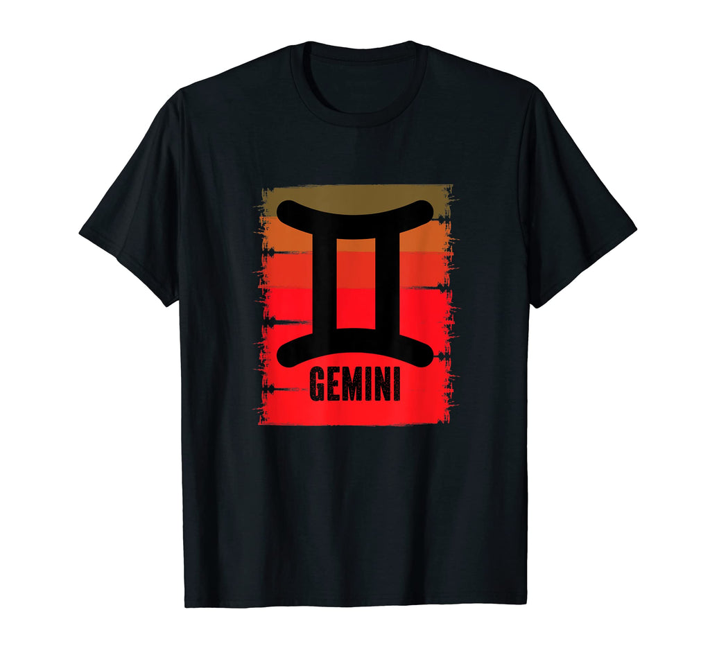 Gemini Mens Red Distressed June T-Shirt - Streetwear Style for Adults - T-Shirt, Sweatshirt, Hoodie