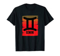 Gemini Mens Red Distressed June T-Shirt - Streetwear Style for Adults - T-Shirt, Sweatshirt, Hoodie