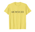 Mcmxciii Antique Black 1993 T-Shirt - Casual Everyday Wear for Adults - T-Shirt, Sweatshirt, Hoodie