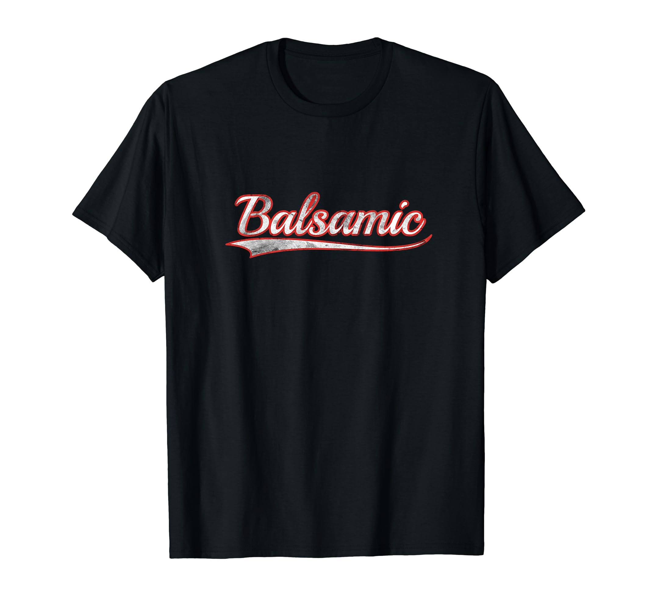 Balsamic Varsity Distressed Throwback T-Shirt - Casual Everyday Wear Unisex - T-Shirt, Sweatshirt, Hoodie