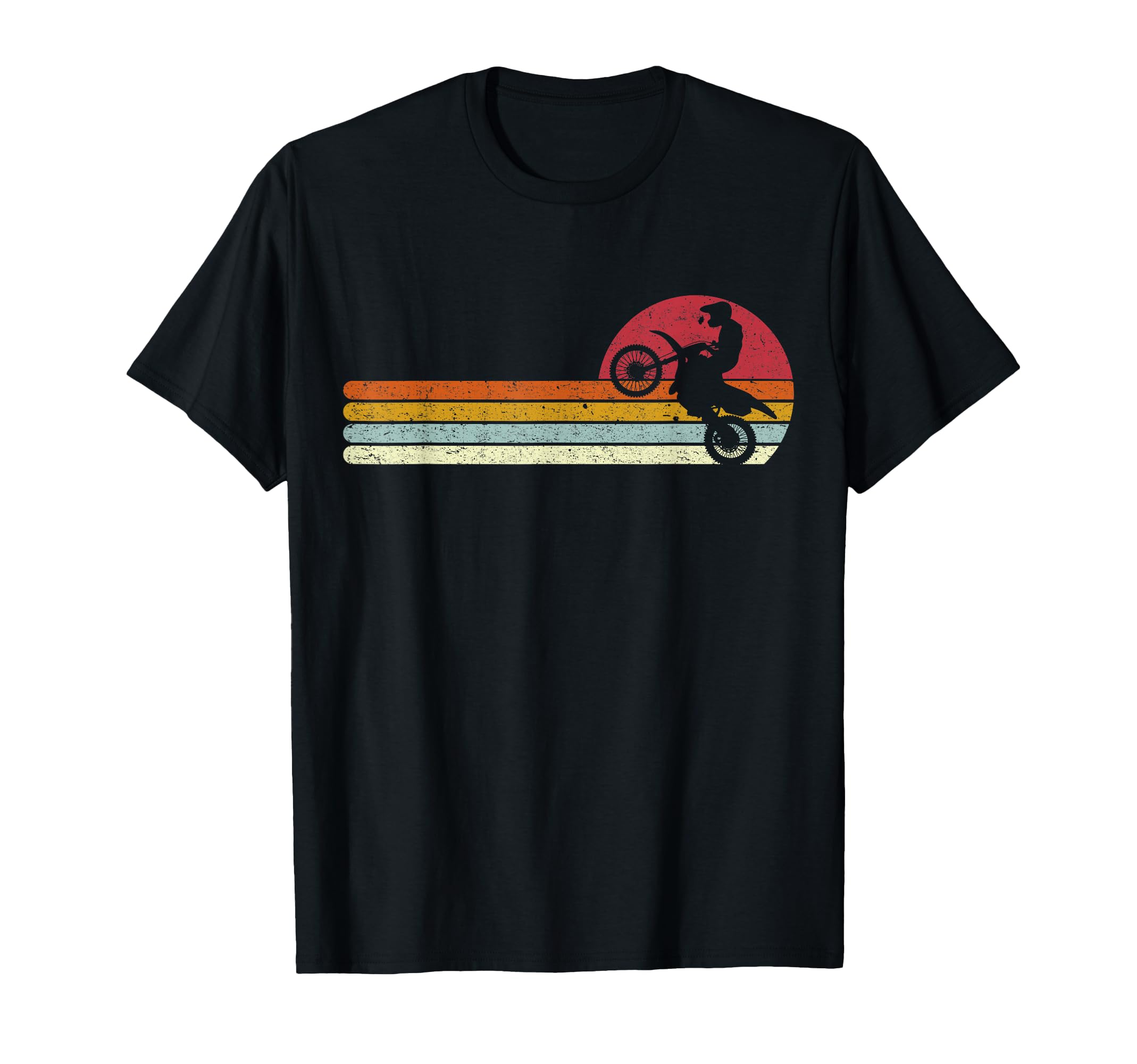 Wheelie Motocross Enduro Dirt Bike Sunset T-Shirt - Graphic Print Men Women - T-Shirt, Sweatshirt, Hoodie