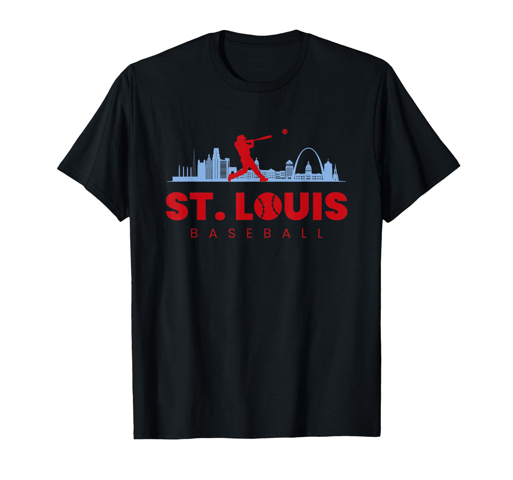 St Louis Baseball Minimalist Baseball T-Shirt - Unique Graphic Men Women - T-Shirt, Sweatshirt, Hoodie