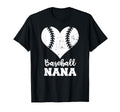 Baseball Nana Heart Funny Baseball T-Shirt - Graphic Print Unisex - T-Shirt, Sweatshirt, Hoodie