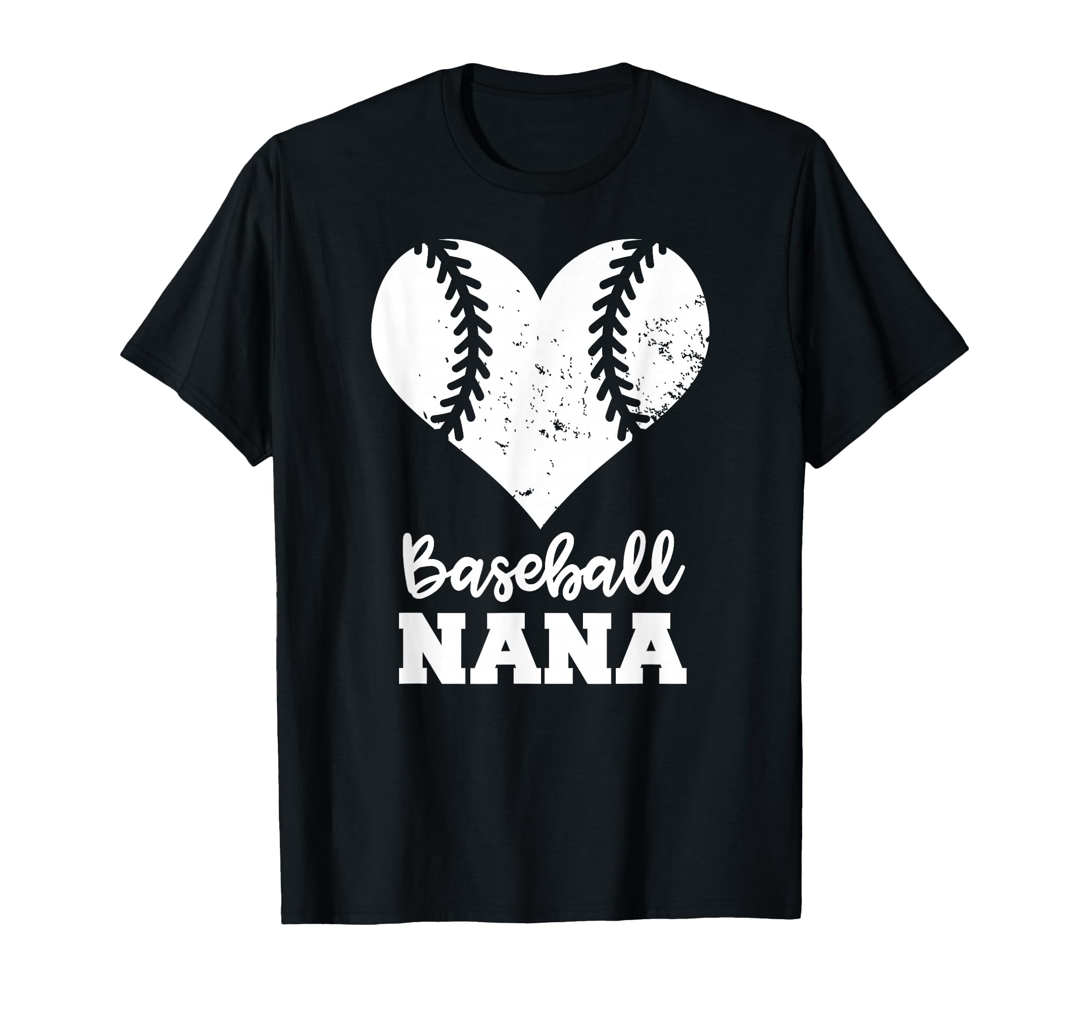 Baseball Nana Heart Funny Baseball T-Shirt - Graphic Print Unisex - T-Shirt, Sweatshirt, Hoodie