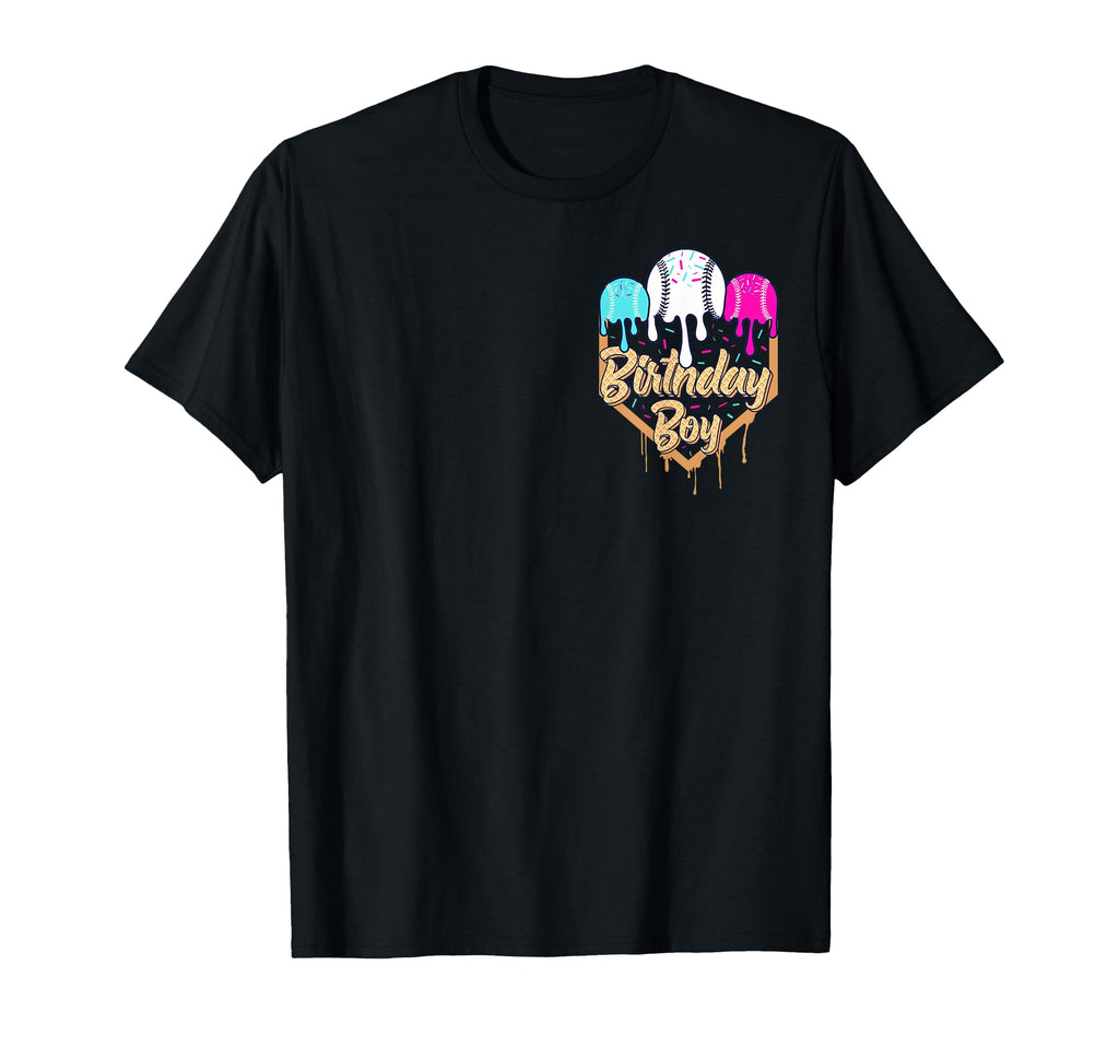 9Th Birthday Baseball Ice Cream Drip T-Shirt - Novelty Apparel Unisex - T-Shirt, Sweatshirt, Hoodie