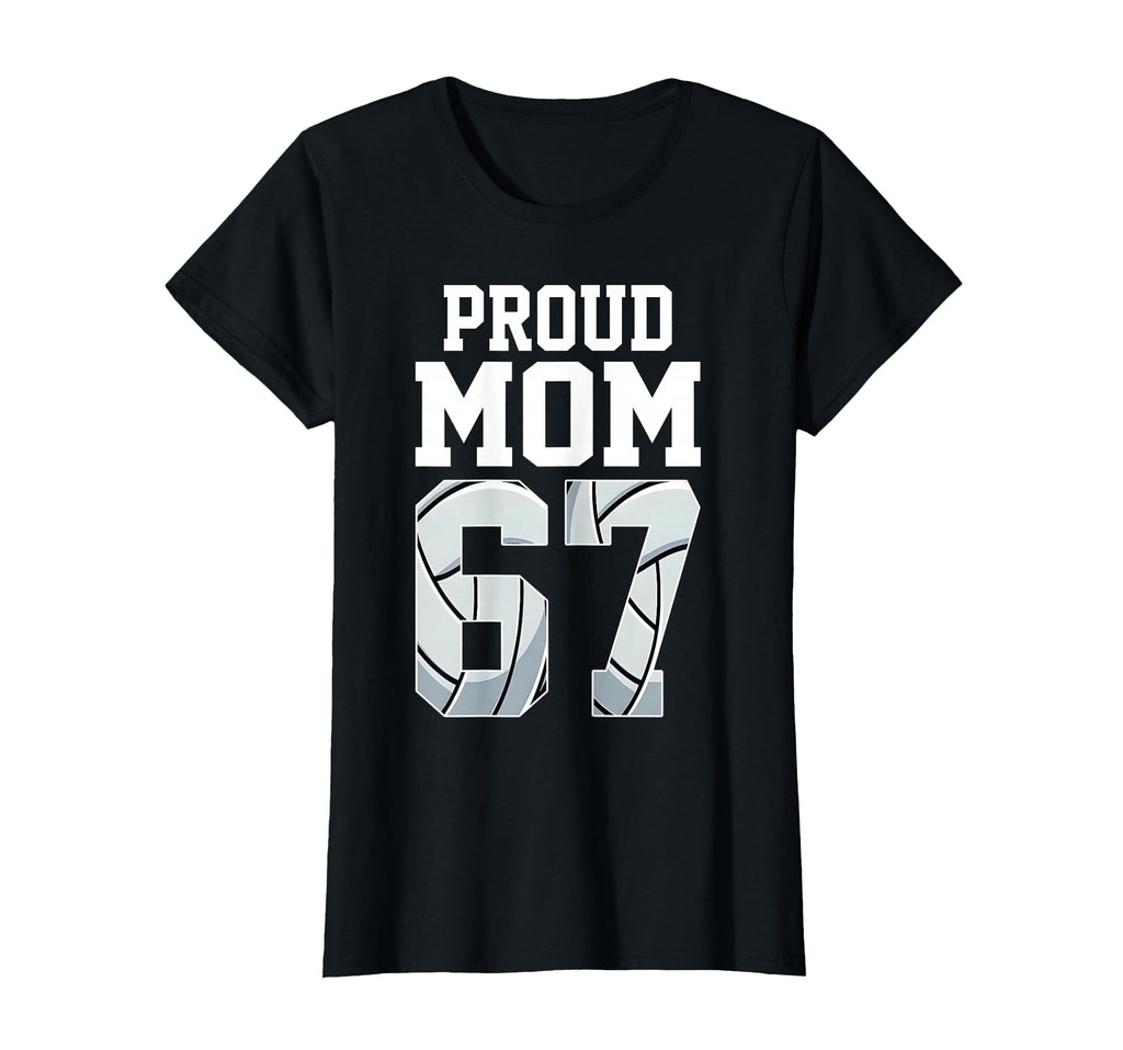 Womens Proud Mom Volleyball Player Number T-Shirt - Unique Graphic Unisex - T-Shirt, Sweatshirt, Hoodie
