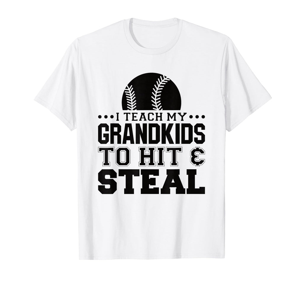 Baseball Grandpa I Teach My Grandkids T-Shirt - Trendy Graphic for Adults - T-Shirt, Sweatshirt, Hoodie
