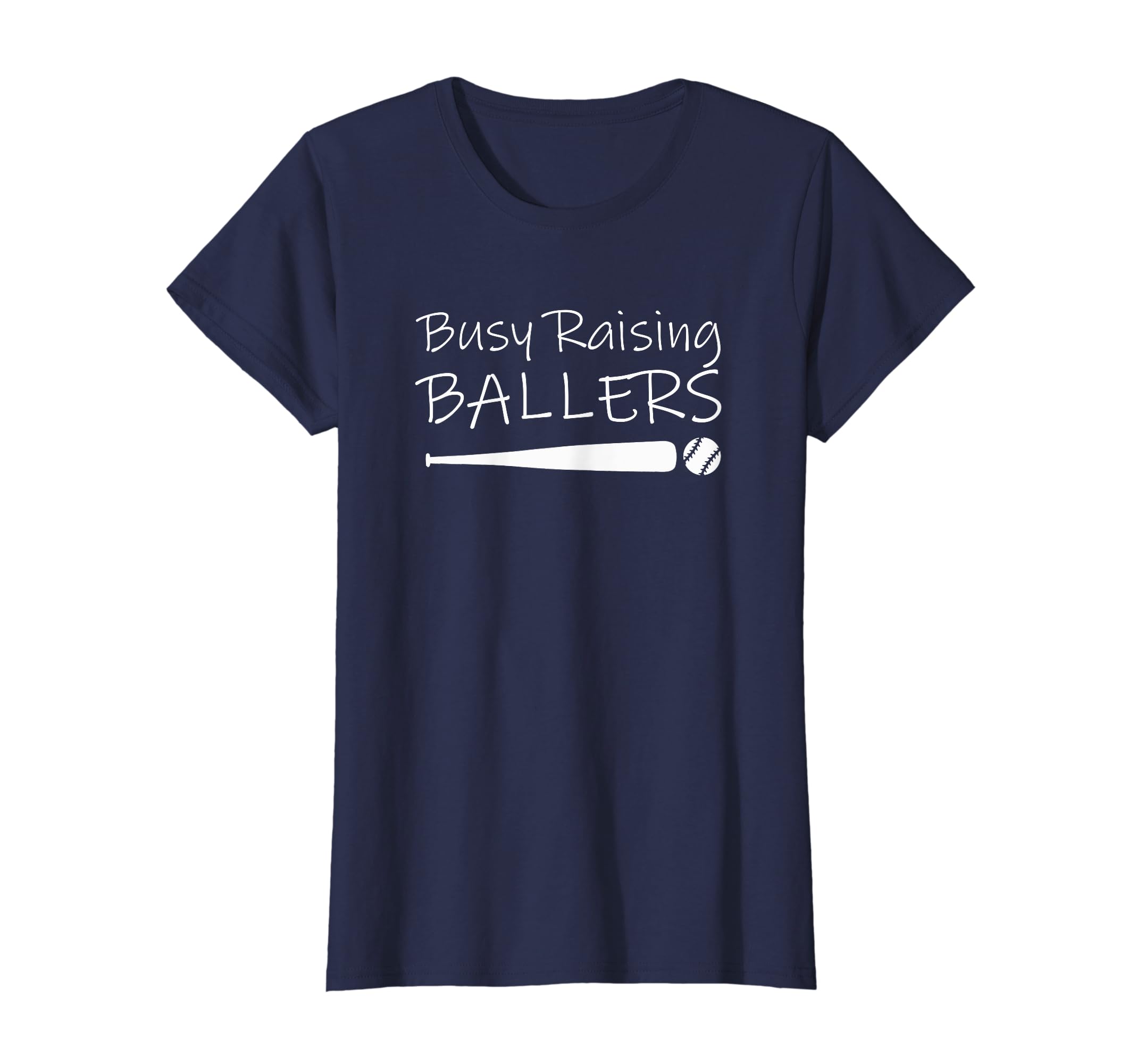 Womens Busy Raising Ballers Baseball Moms T-Shirt - Unique Graphic Unisex - T-Shirt, Sweatshirt, Hoodie