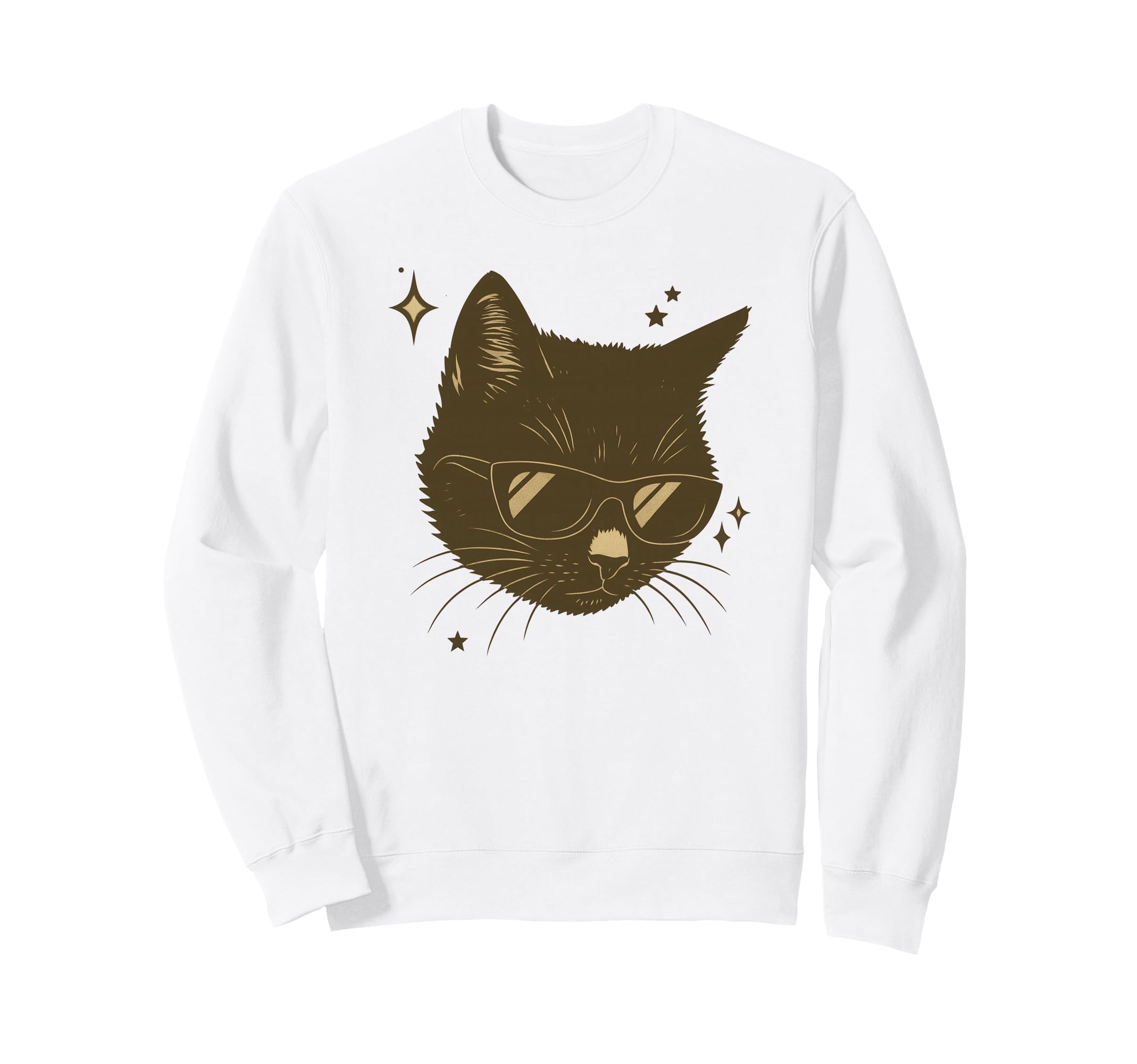 Cat Sunglasses 90S 2000S Sweatshirt - Fun Novelty Design for Adults - T-Shirt, Sweatshirt, Hoodie