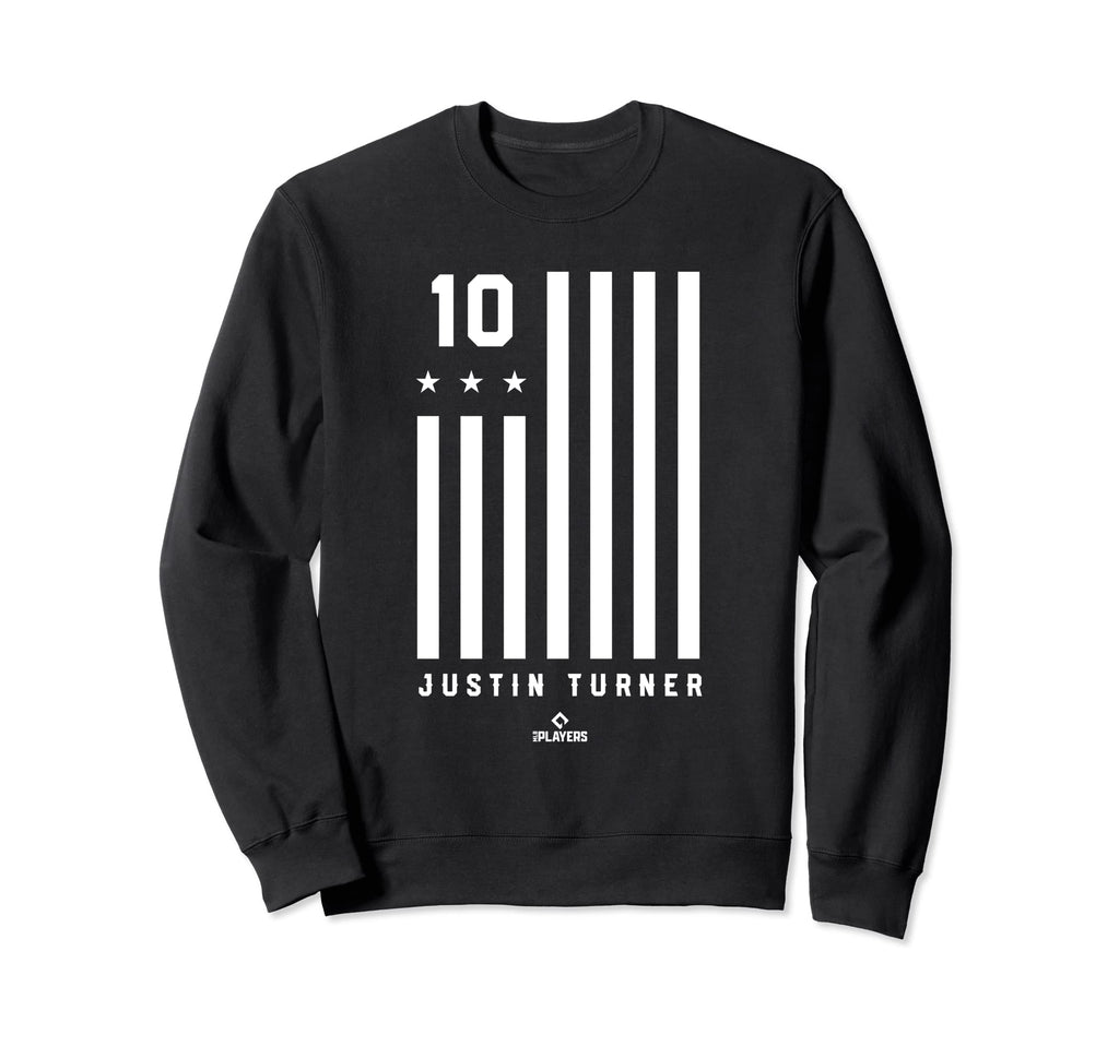Justin Turner Flag Patriotic Los Sweatshirt - Streetwear Style Unisex - T-Shirt, Sweatshirt, Hoodie