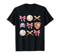 Baseball Coquette Bow Mom Sister T-Shirt - Custom Art Print Unisex - T-Shirt, Sweatshirt, Hoodie