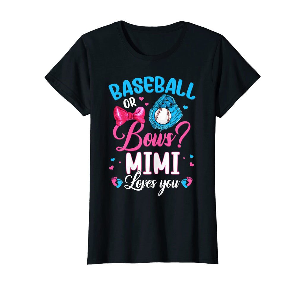 Womens Baseball Or Bows Mimi Loves T-Shirt - Novelty Apparel for Adults - T-Shirt, Sweatshirt, Hoodie