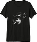 Vintage Funny Smoking Chimp Meme Art For Men Women - Adult & Kids T-Shirts, Sweatshirts & Hoodies apparel design preview 1