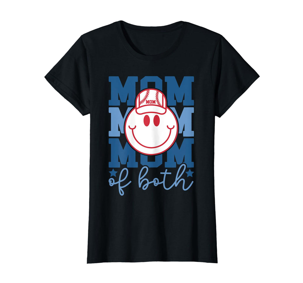 Womens Mom Both Softball Baseball Mama T-Shirt - Fun Novelty Design Unisex - T-Shirt, Sweatshirt, Hoodie