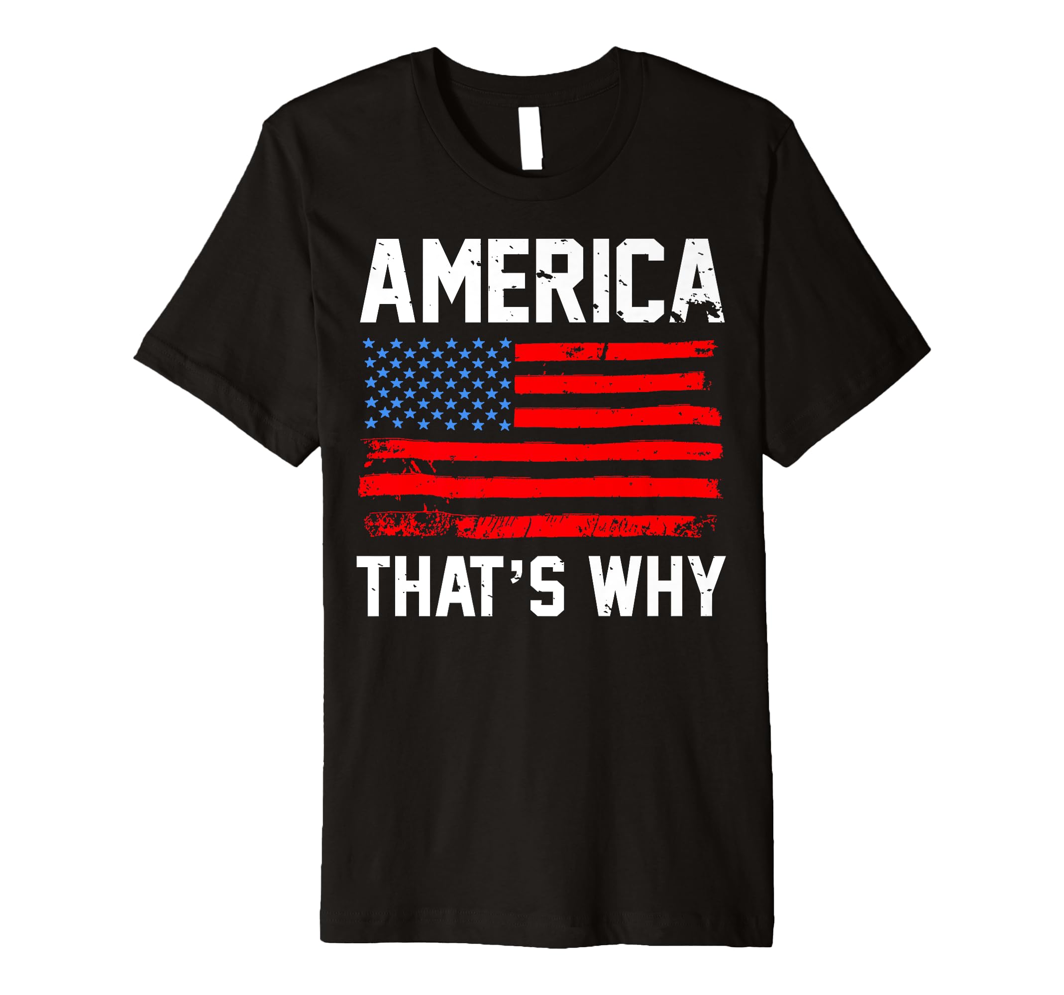 America Thats Why Distressed T-Shirt - Custom Art Print Unisex - T-Shirt, Sweatshirt, Hoodie