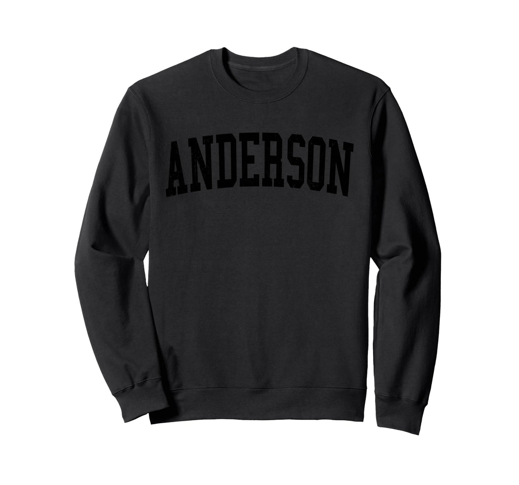Anderson Distressed Black Varsity Sweatshirt - Graphic Print Men Women - T-Shirt, Sweatshirt, Hoodie