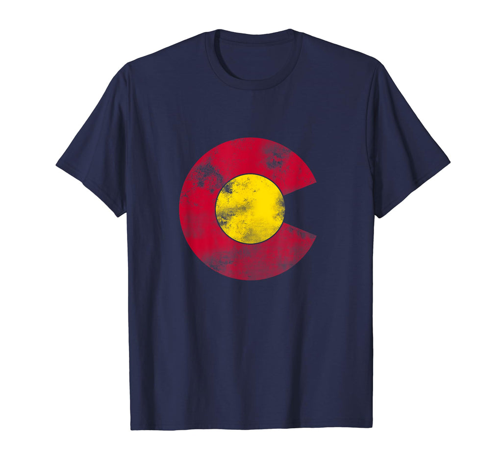 Colorado State Flag Distressed T-Shirt - Aesthetic Graphic for Adults - T-Shirt, Sweatshirt, Hoodie