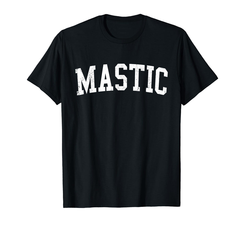 Mastic Ny Distressed White Varsity T-Shirt - Aesthetic Graphic Men Women - T-Shirt, Sweatshirt, Hoodie