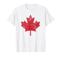 Canada Distressed Red Maple Leaf T-Shirt - Casual Everyday Wear Men Women - T-Shirt, Sweatshirt, Hoodie