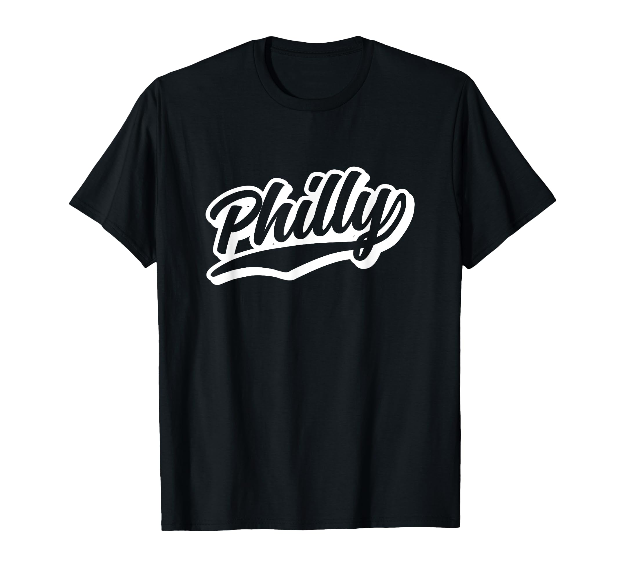 Philly Outline Script Philadelphia T-Shirt - Fun Novelty Design Unisex - T-Shirt, Sweatshirt, Hoodie