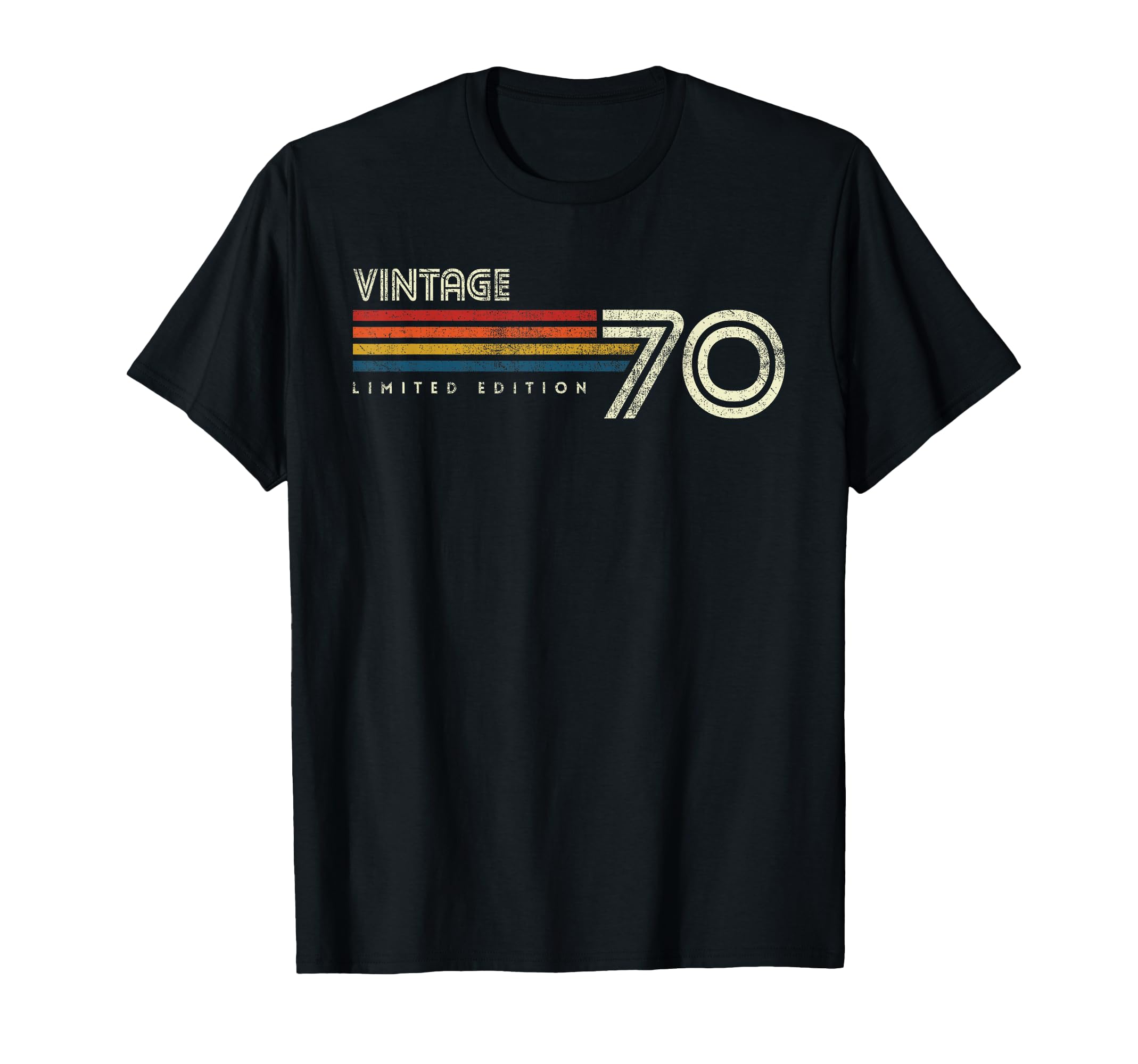1970 Chest Stripe Birthday T-Shirt - Graphic Print for Adults - T-Shirt, Sweatshirt, Hoodie