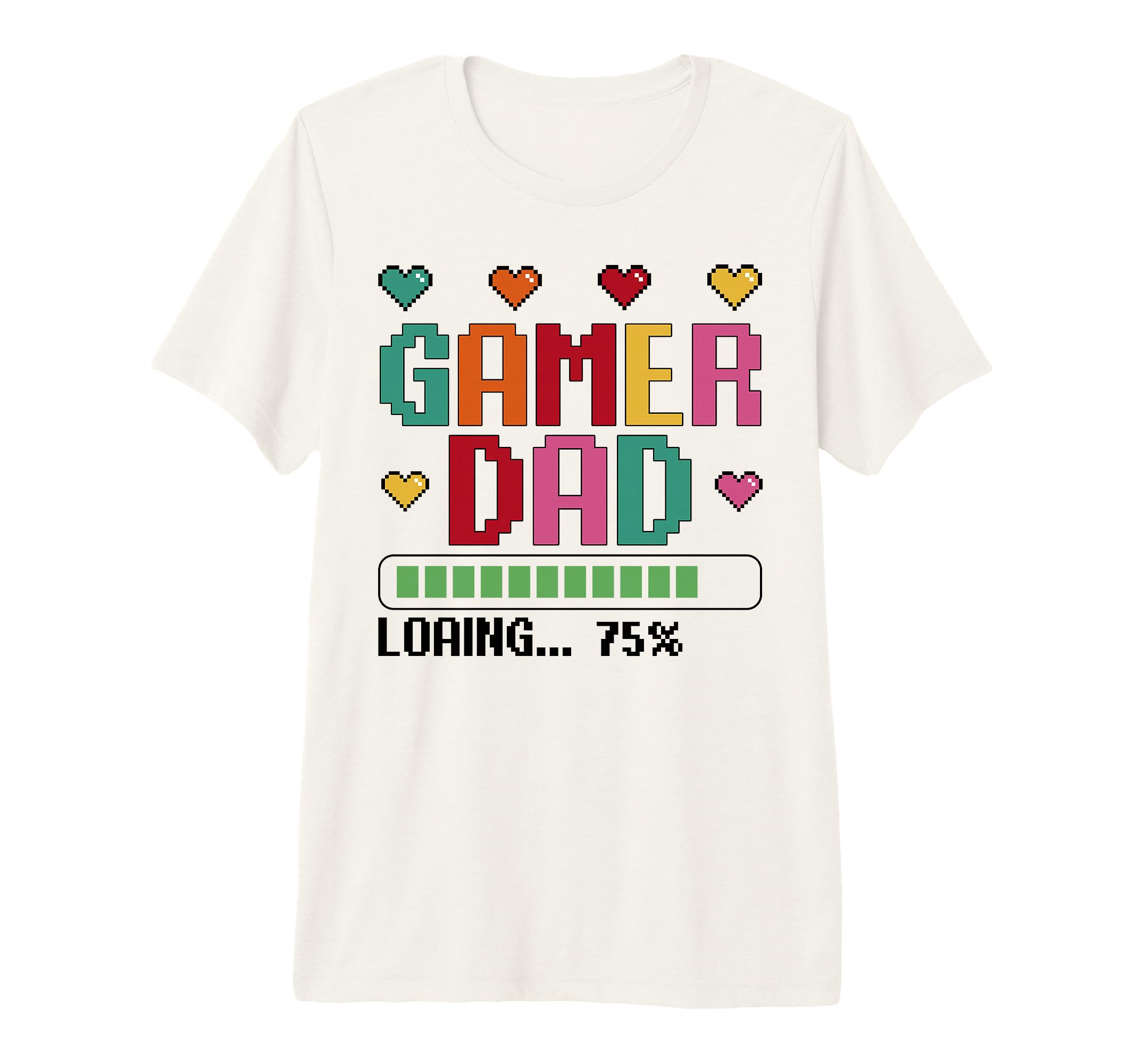 Funny Gamer Dad Loading Papa Video T-Shirt - Minimalist Print Men Women - T-Shirt, Sweatshirt, Hoodie