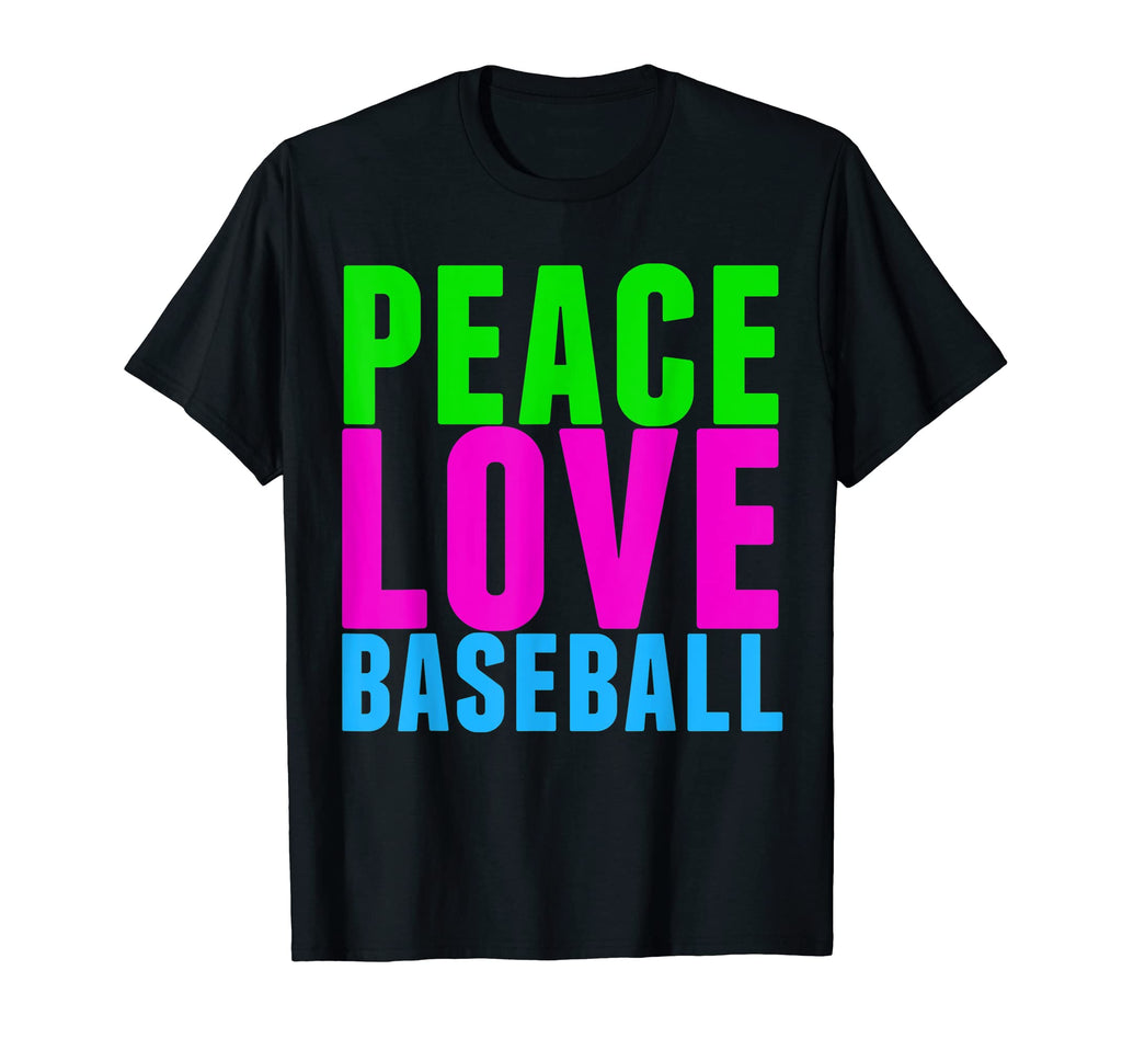 Peace Love Baseball T-Shirt - Fun Novelty Design for Adults - T-Shirt, Sweatshirt, Hoodie