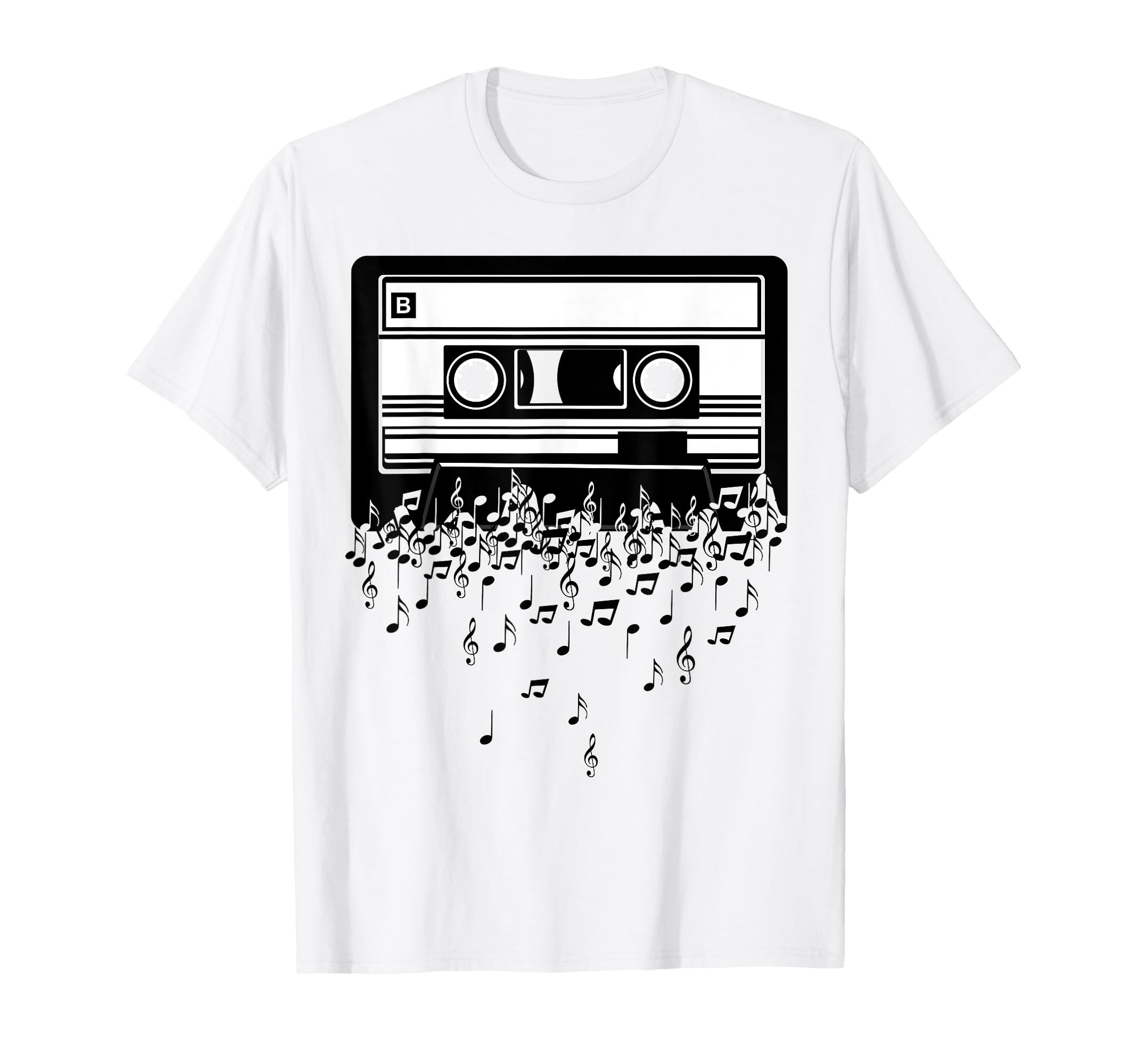 Cassette Music Notes Cassette Tape T-Shirt - Streetwear Style for Adults - T-Shirt, Sweatshirt, Hoodie