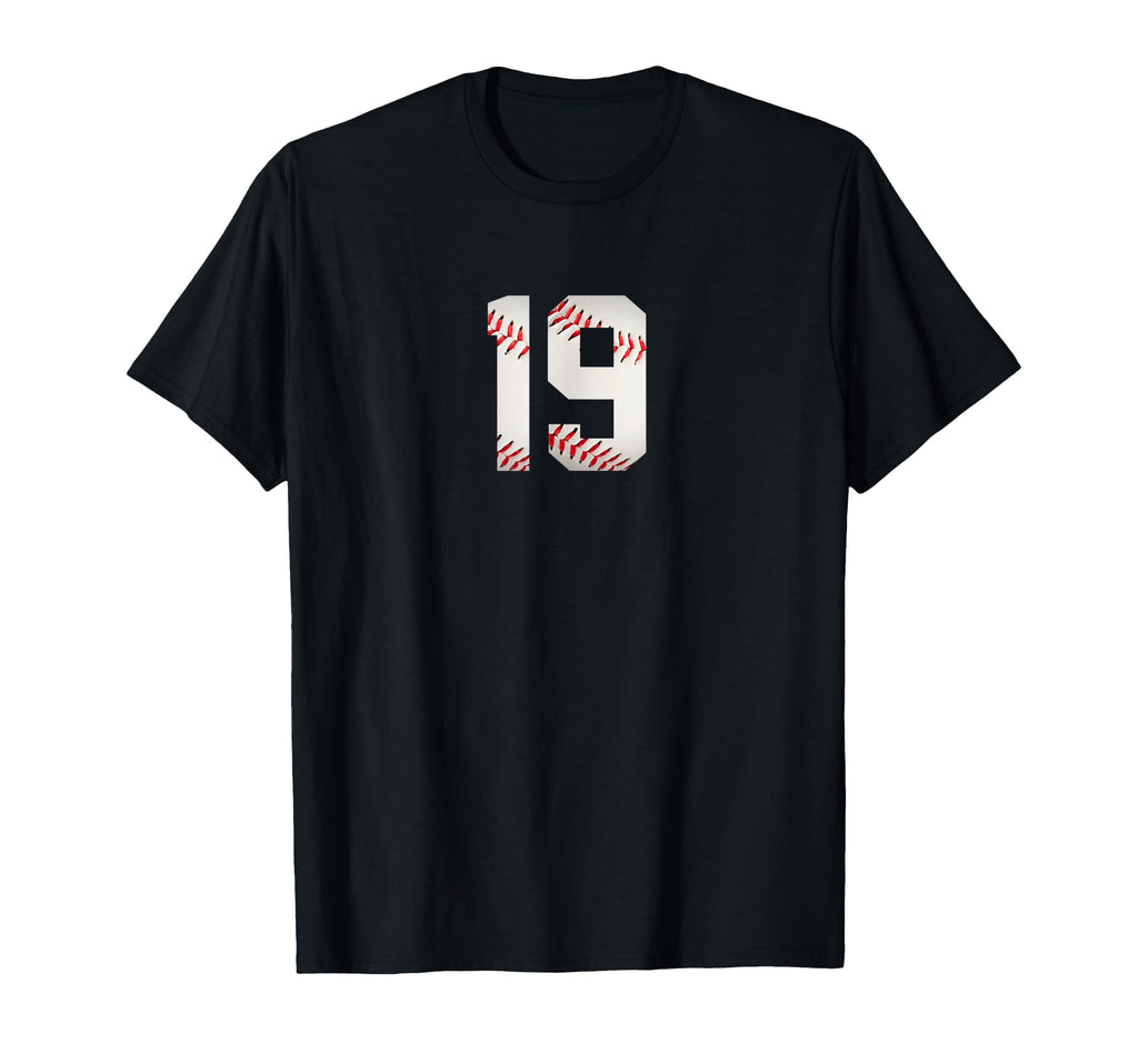 Number 19 Minimalist Birthday Baseball T-Shirt - Unique Graphic for Adults - T-Shirt, Sweatshirt, Hoodie