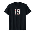 Number 19 Minimalist Birthday Baseball T-Shirt - Unique Graphic for Adults - T-Shirt, Sweatshirt, Hoodie