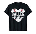 Mom Baseball Shirts Baller Mama Mothers T-Shirt - Trendy Graphic Men Women - T-Shirt, Sweatshirt, Hoodie