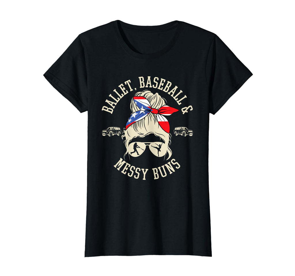 Ballet Baseball Messy Buns Moms Life T-Shirt - Minimalist Print for Adults - T-Shirt, Sweatshirt, Hoodie