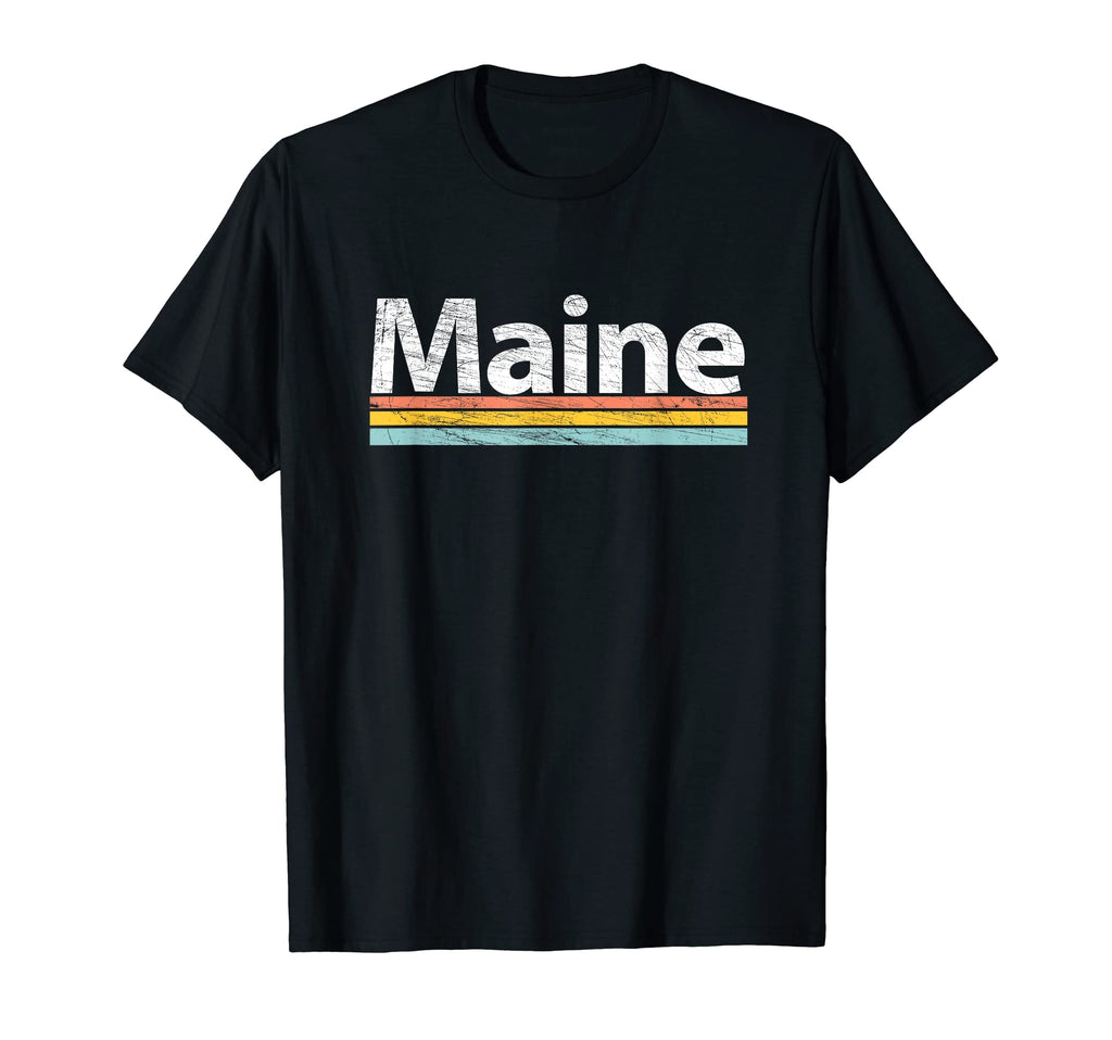 Maine Me Worn Stripes T-Shirt - Streetwear Style for Adults - T-Shirt, Sweatshirt, Hoodie