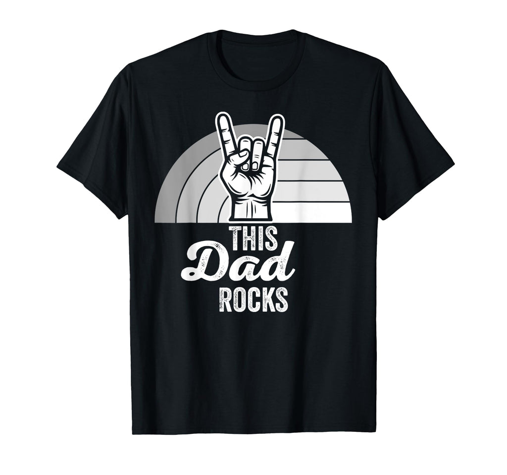 This Dad Rocks Hand Gesture T-Shirt - Casual Everyday Wear for Adults - T-Shirt, Sweatshirt, Hoodie