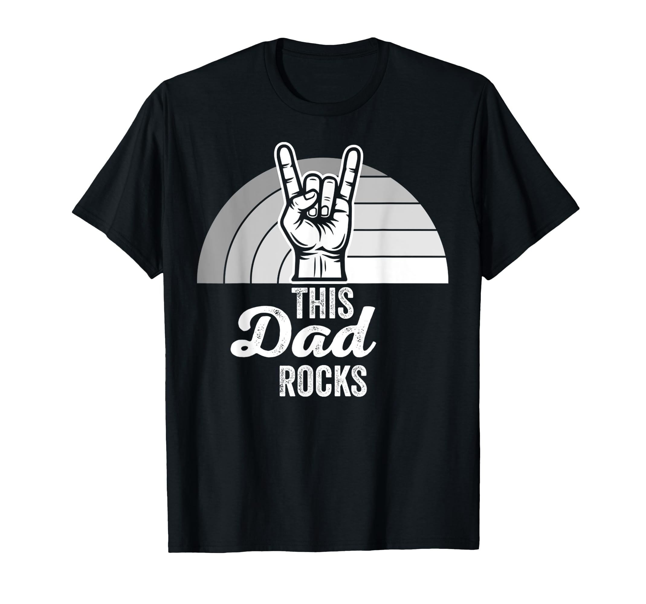 This Dad Rocks Hand Gesture T-Shirt - Casual Everyday Wear for Adults - T-Shirt, Sweatshirt, Hoodie