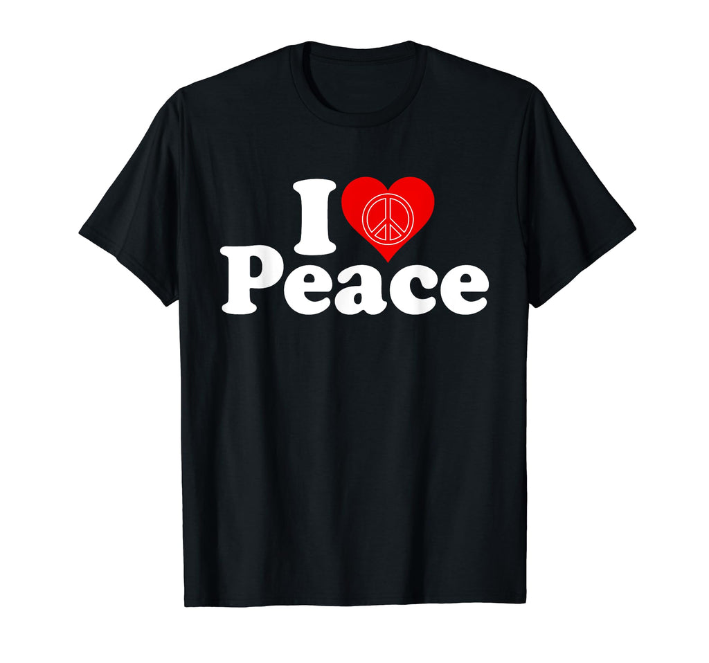 I Love Heart Peace Peace Symbol T-Shirt - Novelty Apparel for Adults - T-Shirt, Sweatshirt, Hoodie
