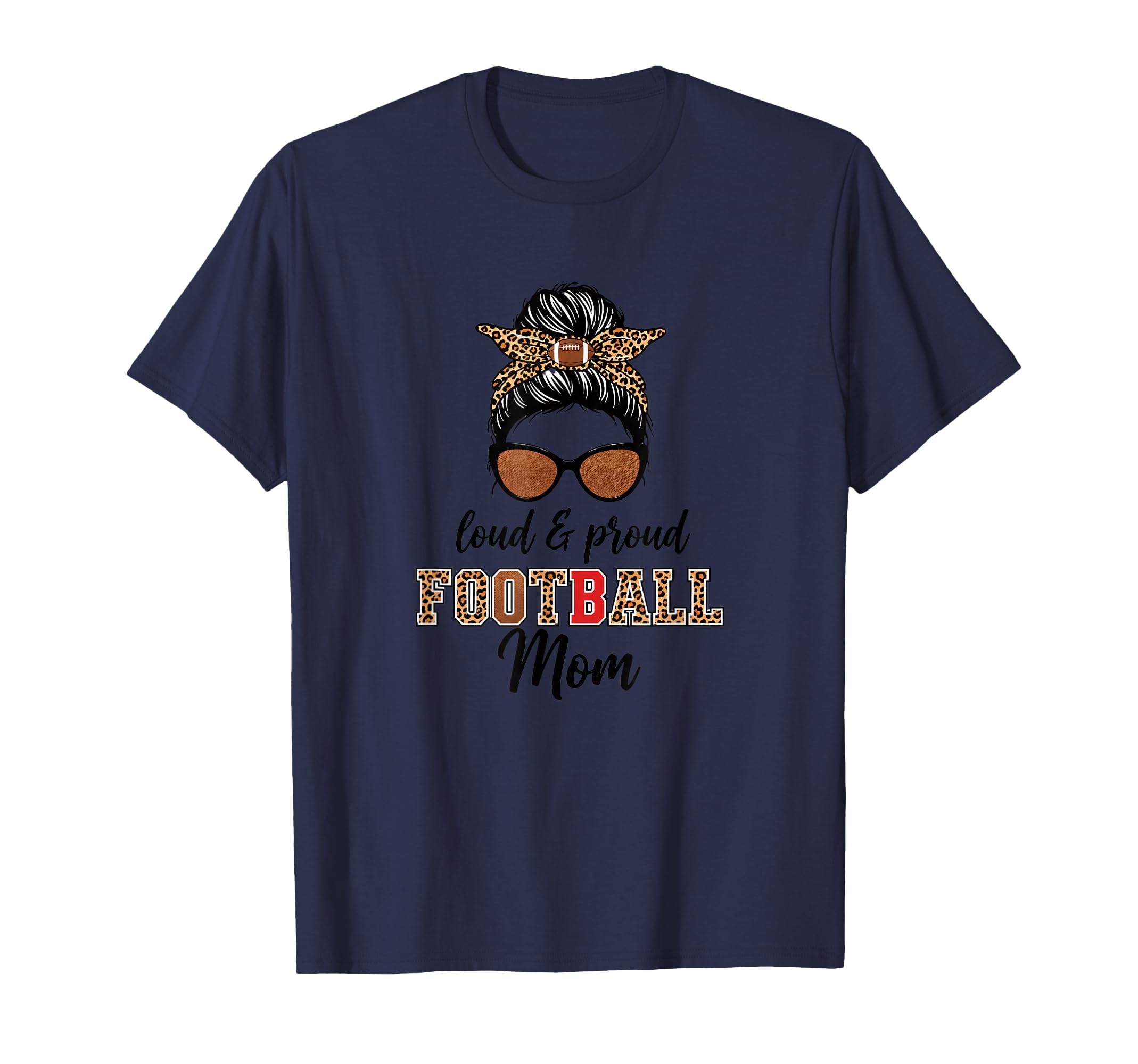 Loud Proud Football Mom Game Day T-Shirt - Minimalist Print Men Women - T-Shirt, Sweatshirt, Hoodie