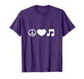 Peace Love Music T And T Designs Hoodie - Casual Everyday Wear for Adults - T-Shirt, Sweatshirt, Hoodie