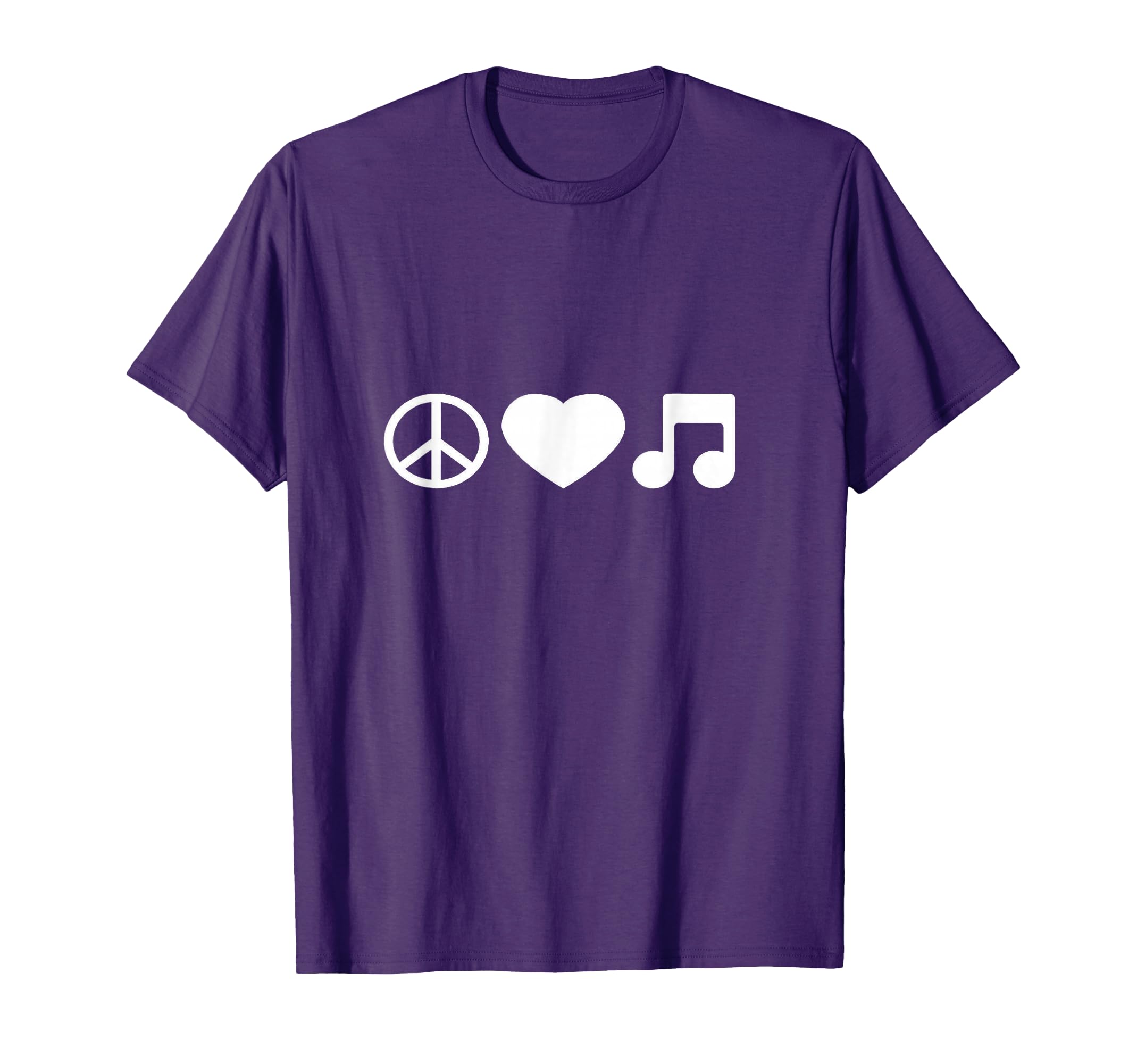 Peace Love Music T And T Designs Hoodie - Casual Everyday Wear for Adults - T-Shirt, Sweatshirt, Hoodie