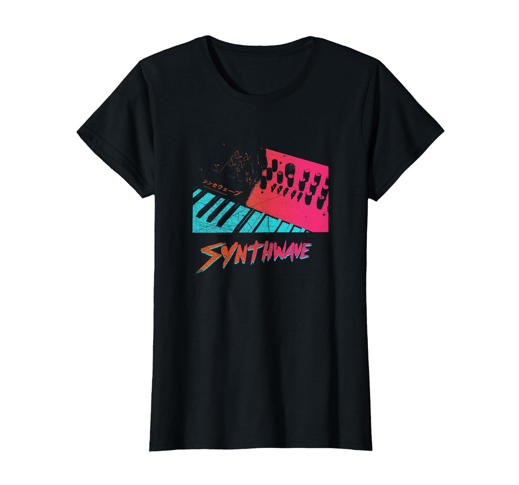 Synthwave Outrun Synthesizer Nerd T-Shirt - Fun Novelty Design for Adults - T-Shirt, Sweatshirt, Hoodie