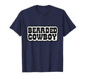 Mens Bearded Cowboy Western Mustache T-Shirt - Minimalist Print Unisex - T-Shirt, Sweatshirt, Hoodie