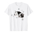 Sleeping Kitten Aesthetic Stars Doodles T-Shirt - Novelty Apparel Unisex - T-Shirt, Sweatshirt, Hoodie