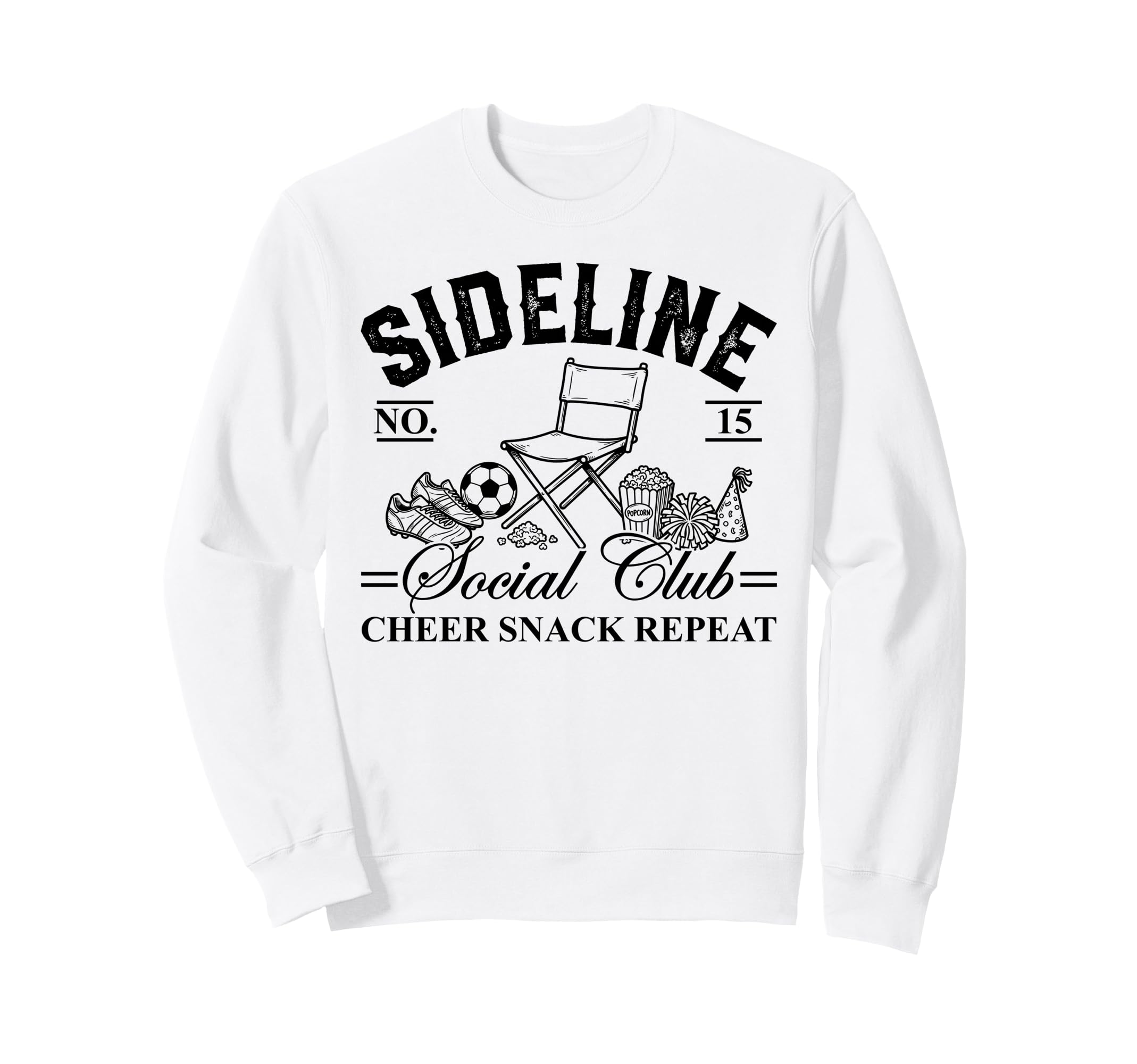 Funny Sideline Social Club Soccer Mom Sweatshirt - Graphic Print Unisex - T-Shirt, Sweatshirt, Hoodie