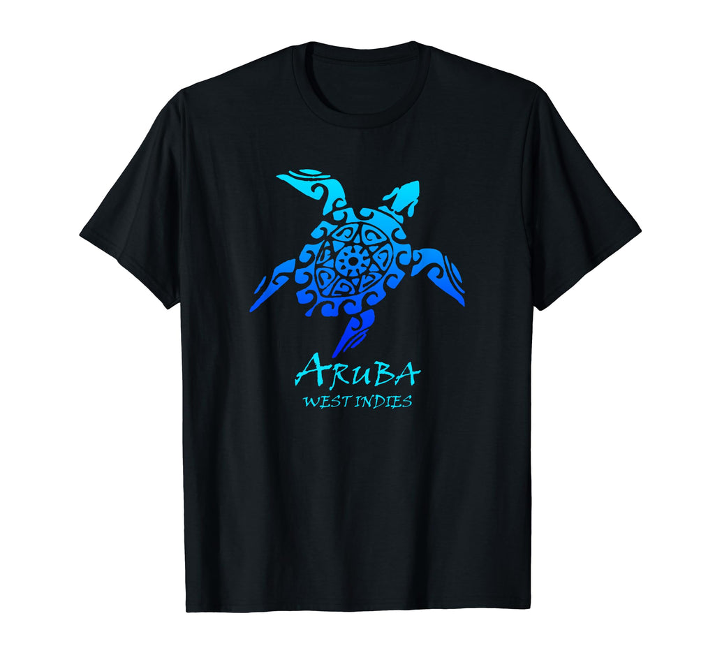 Aruba West Indies Tribal Turtle Vacation T-Shirt - Graphic Print Unisex - T-Shirt, Sweatshirt, Hoodie