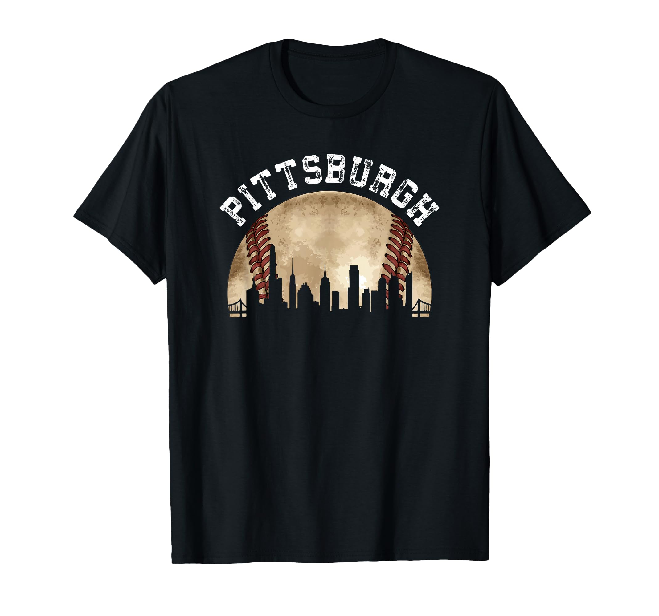 Pittsburgh Skyline City Baseball Lover T-Shirt - Novelty Apparel for Adults - T-Shirt, Sweatshirt, Hoodie