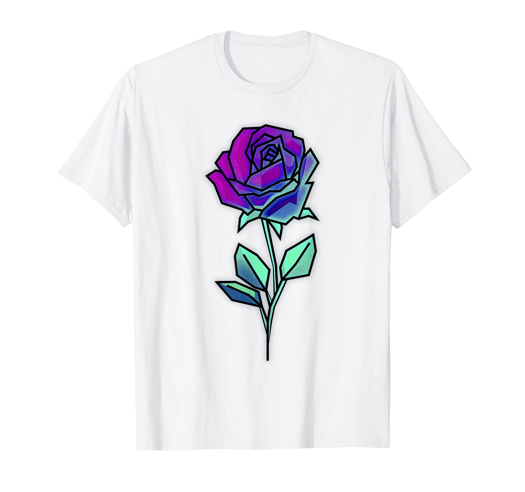 Cyber Aesthetic Rose Futurism Vaporwave T-Shirt - Streetwear Style Unisex - T-Shirt, Sweatshirt, Hoodie