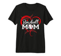 Funny Baseball Mom Heart Baseball Mama T-Shirt - Minimalist Print Unisex - T-Shirt, Sweatshirt, Hoodie