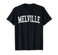 Melville Ny Distressed White Varsity T-Shirt - Novelty Apparel Men Women - T-Shirt, Sweatshirt, Hoodie
