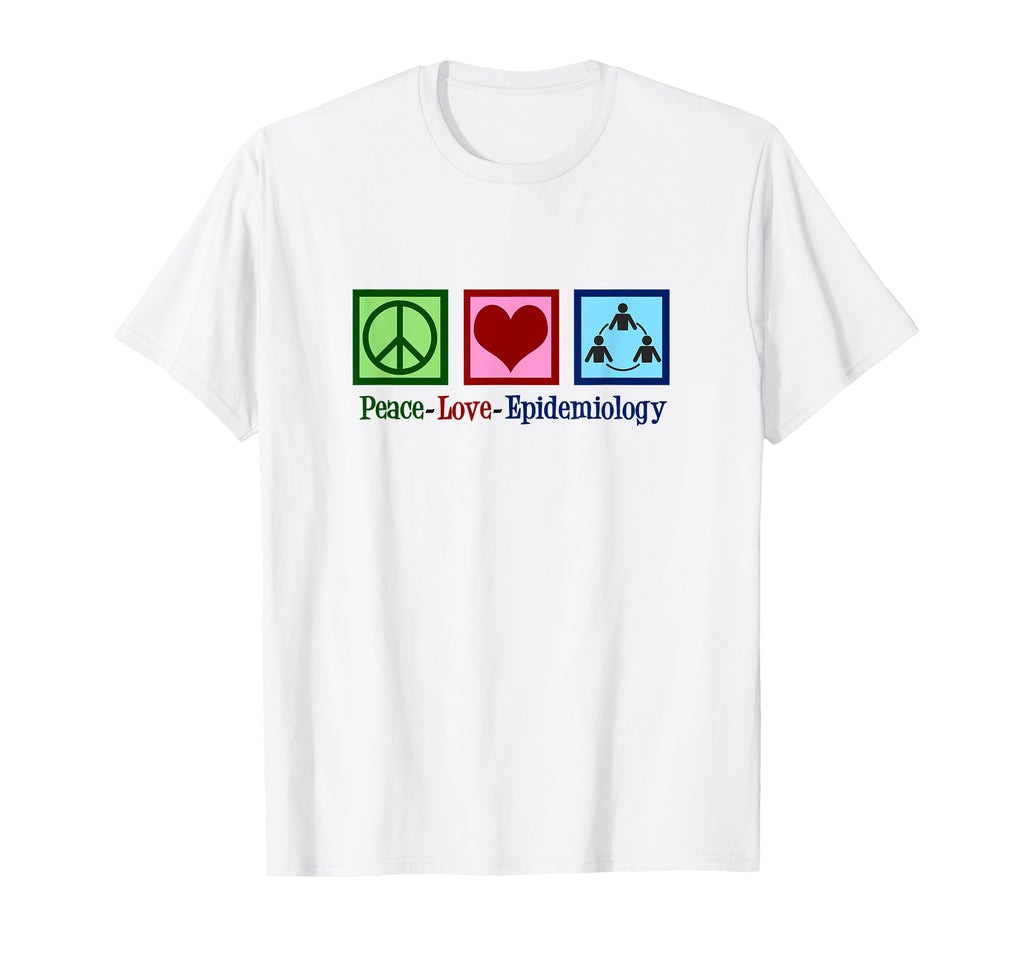 Epidemiologist Peace Love T-Shirt - Aesthetic Graphic for Adults - T-Shirt, Sweatshirt, Hoodie